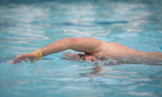 Harris Rosen Swimming at the Rosen Aquatic & Fitness Center in Orlando, Florida