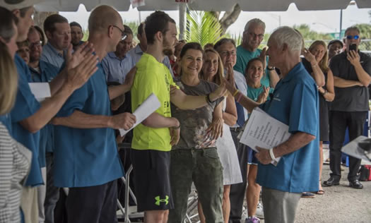 Rosen YMCA Aquatic Center Renaming Ceremony Adam and Harris Rosen